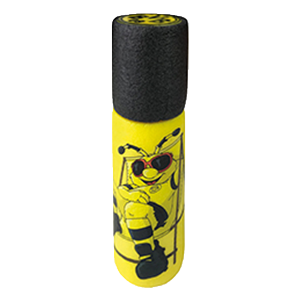 Black-and-yellow BVB foam shooter with a printed EMMA design—the perfect fan merchandise toy for Borussia Dortmund fans of all ages.