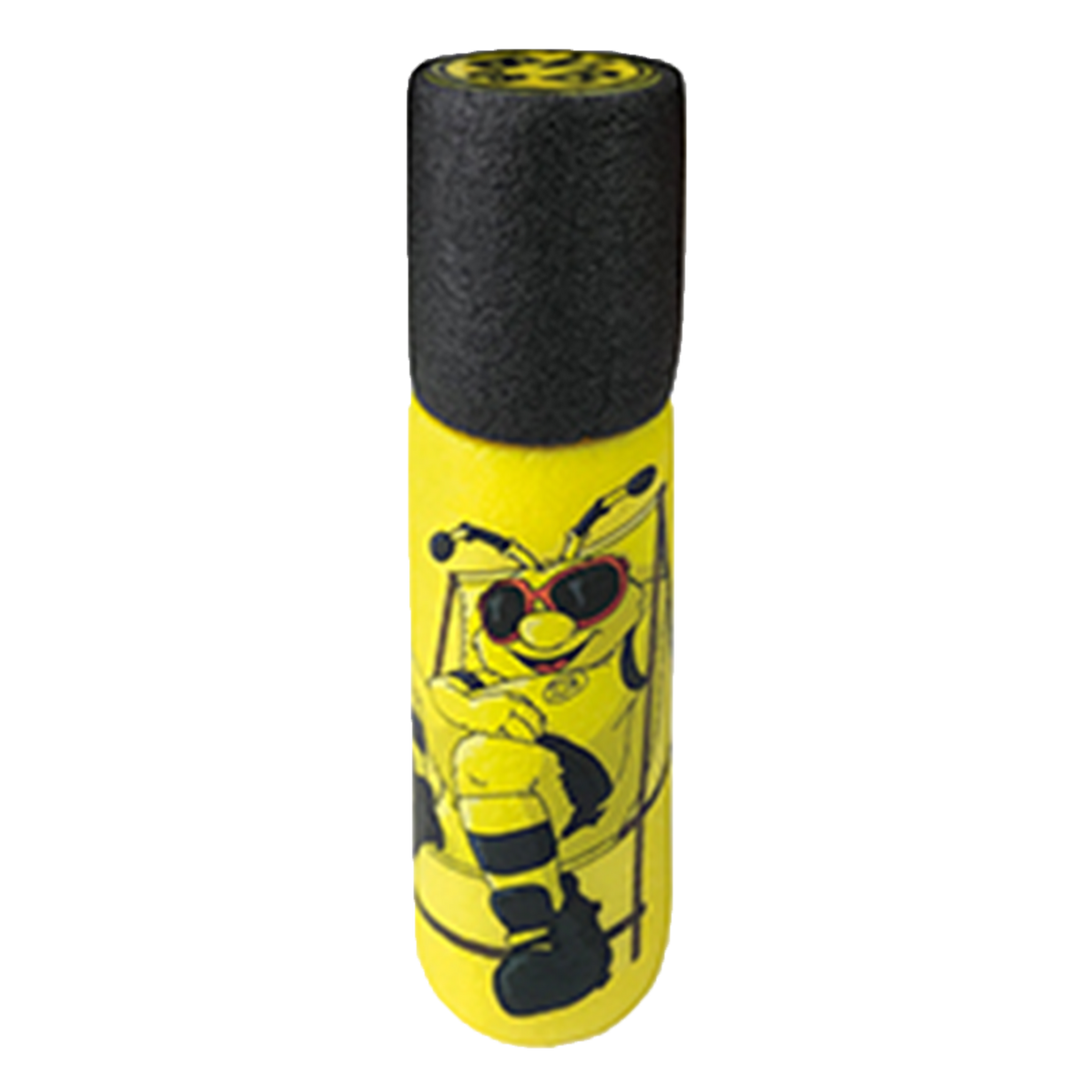 Black-and-yellow BVB foam shooter with a printed EMMA design—the perfect fan merchandise toy for Borussia Dortmund fans of all ages.