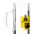 Bicchiere da birra con motivo dello skyline del BVB nei colori sociali nero e giallo e una capacità di 0,5 litri. Perfetto per i tifosi del Borussia Dortmund.