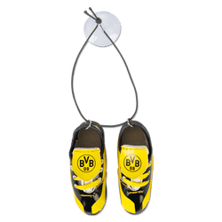 Scarpe da auto del BVB nei colori nero e giallo con il logo BVB 09. Un accessorio ideale per i tifosi del Borussia Dortmund, perfetto per decorare la vostra auto.