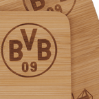 Set composto da due taglieri da colazione in legno del BVB con il logo del BVB inciso, perfetti per i tifosi del BVB e ideali come articoli da regalo.
