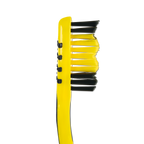 Brosse à dents noire et jaune aux couleurs du Borussia Dortmund, avec un design aux couleurs vives, idéale pour les supporters du BVB.