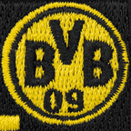 黑色和黄色相间的多特蒙德（BVB）补丁，绣有俱乐部徽标和“09”字样，是多特蒙德球迷的理想之选。