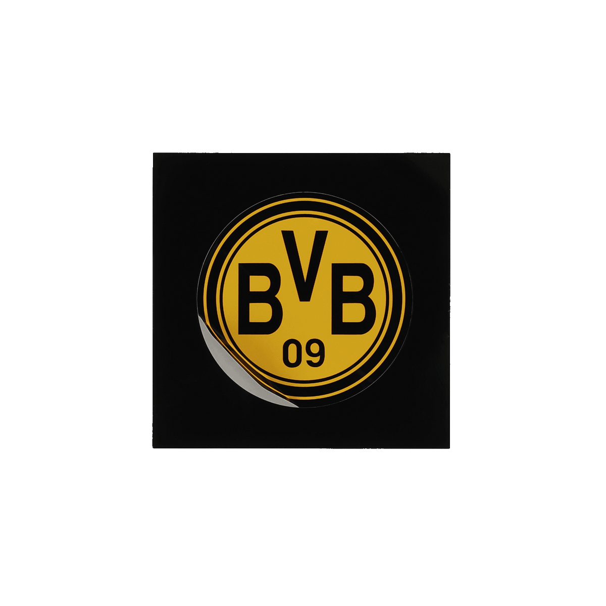 Adesivo retrò del BVB nei colori nero e giallo con l'iconico logo del BVB e il numero 09, perfetto come gadget per i tifosi e come accessorio.