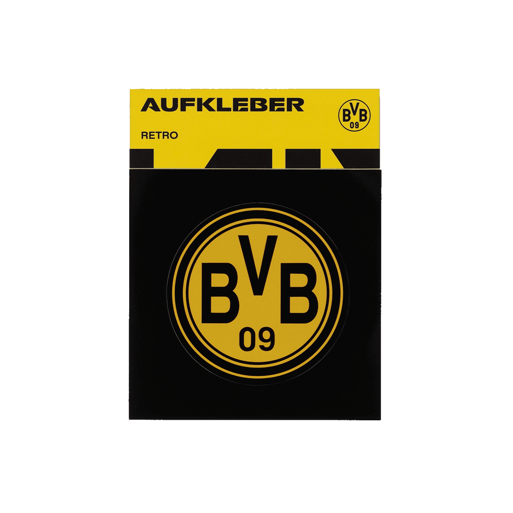 采用黑黄配色的复古贴纸，印有BVB 09标志，是多特蒙德球迷的理想之选。