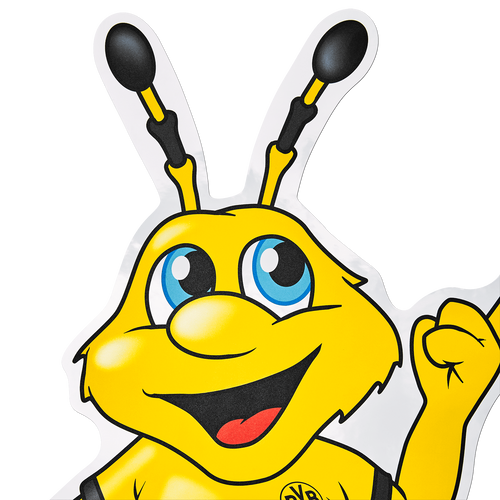 BVB EMMA Wall Decal, Borussia Dortmund's black-and-yellow mascot, perfect for decorating walls, ideal for fans and children's rooms.