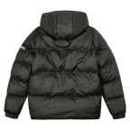 Veste rembourrée noire pour femme du BVB, avec capuche et écusson bien visible sur la manche gauche, idéale pour les températures froides.
