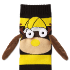 Chaussettes d'amitié noir et jaune du BVB, avec un motif EMMA et des détails en peluche toute douce, un article pour les supporters du Borussia Dortmund.