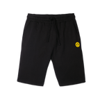 Short de loisirs noir du BVB pour enfants, avec une taille élastiquée, un cordon de serrage et le logo jaune du BVB sur le côté gauche.