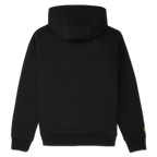 Black unisex BVB Rainbow hoodie (rear view), simple design, ideal for Borussia Dortmund fans.