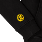 Unisex BVB Rainbow Hoodie in black with an embroidered yellow BVB logo—stylish and comfortable for Borussia Dortmund fans.