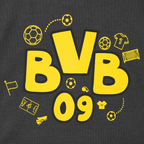 Set di 2 bavaglini del BVB, con design da tifoso nei colori nero e giallo, motivi calcistici e la scritta “BVB 09”, ideali come accessori per neonati o come set regalo per i piccoli tifosi.