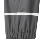 Pantalon de pluie noir du BVB pour bébés et jeunes enfants, doté d'une bande réfléchissante et d'un ourlet élastiqué, idéal pour les intempéries.