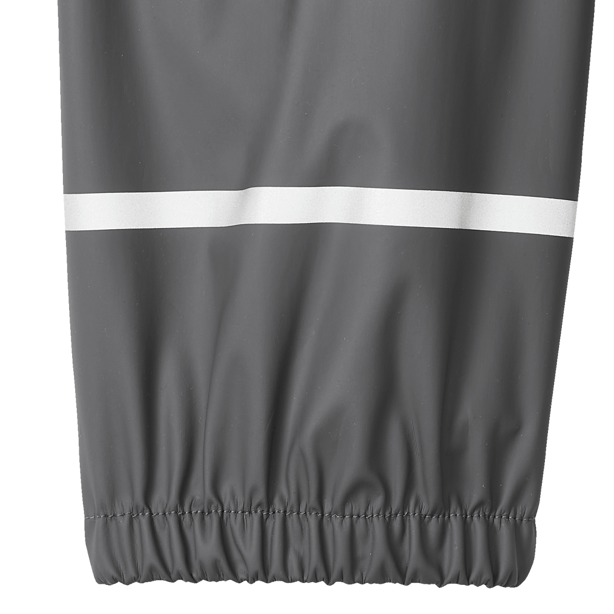 Pantalones impermeables negros del BVB para bebés y niños pequeños, con una banda reflectante y puños elásticos, ideales para el mal tiempo.