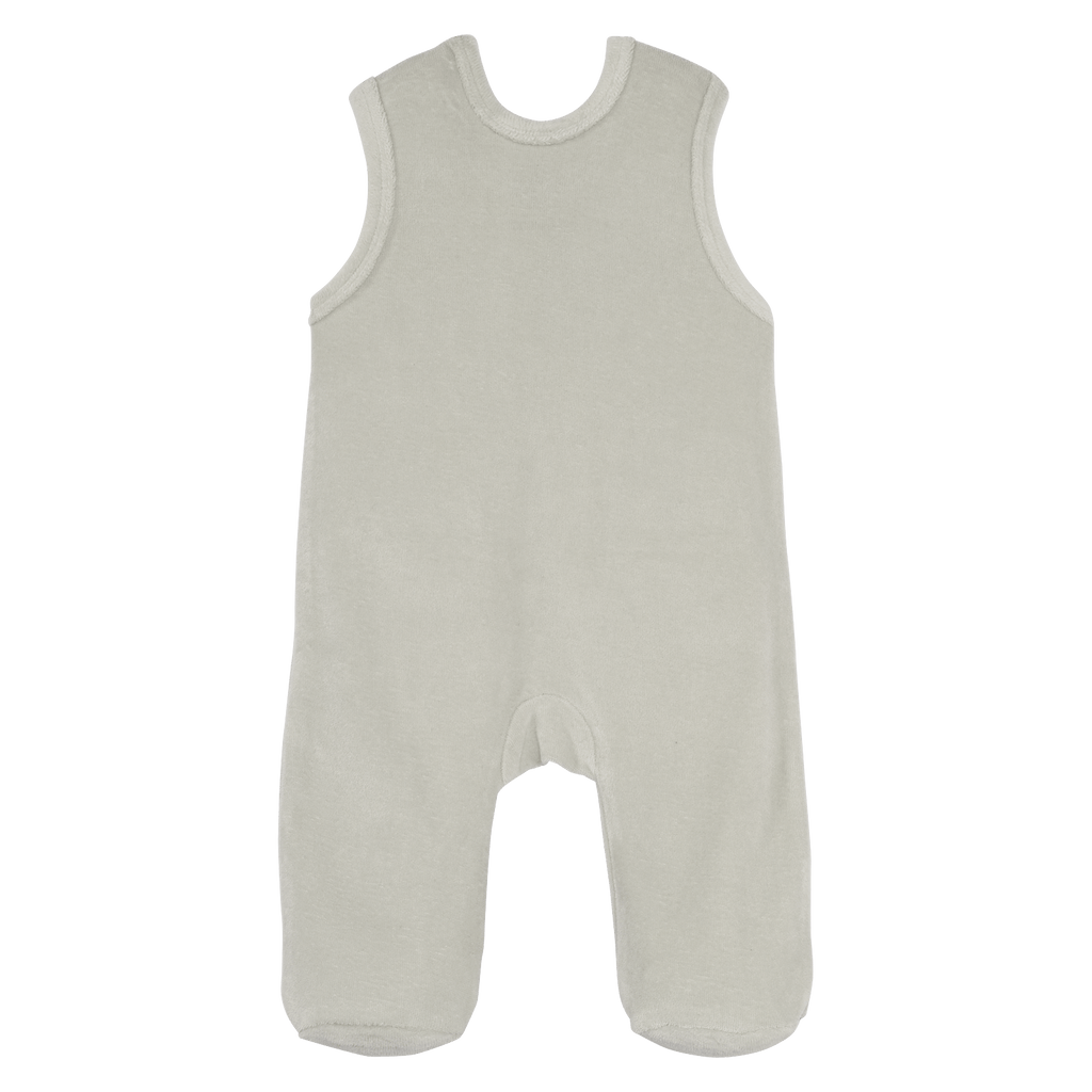 Tutina per neonati del BVB color crema, parte del set Niki a maniche lunghe, con un design sobrio sul davanti.