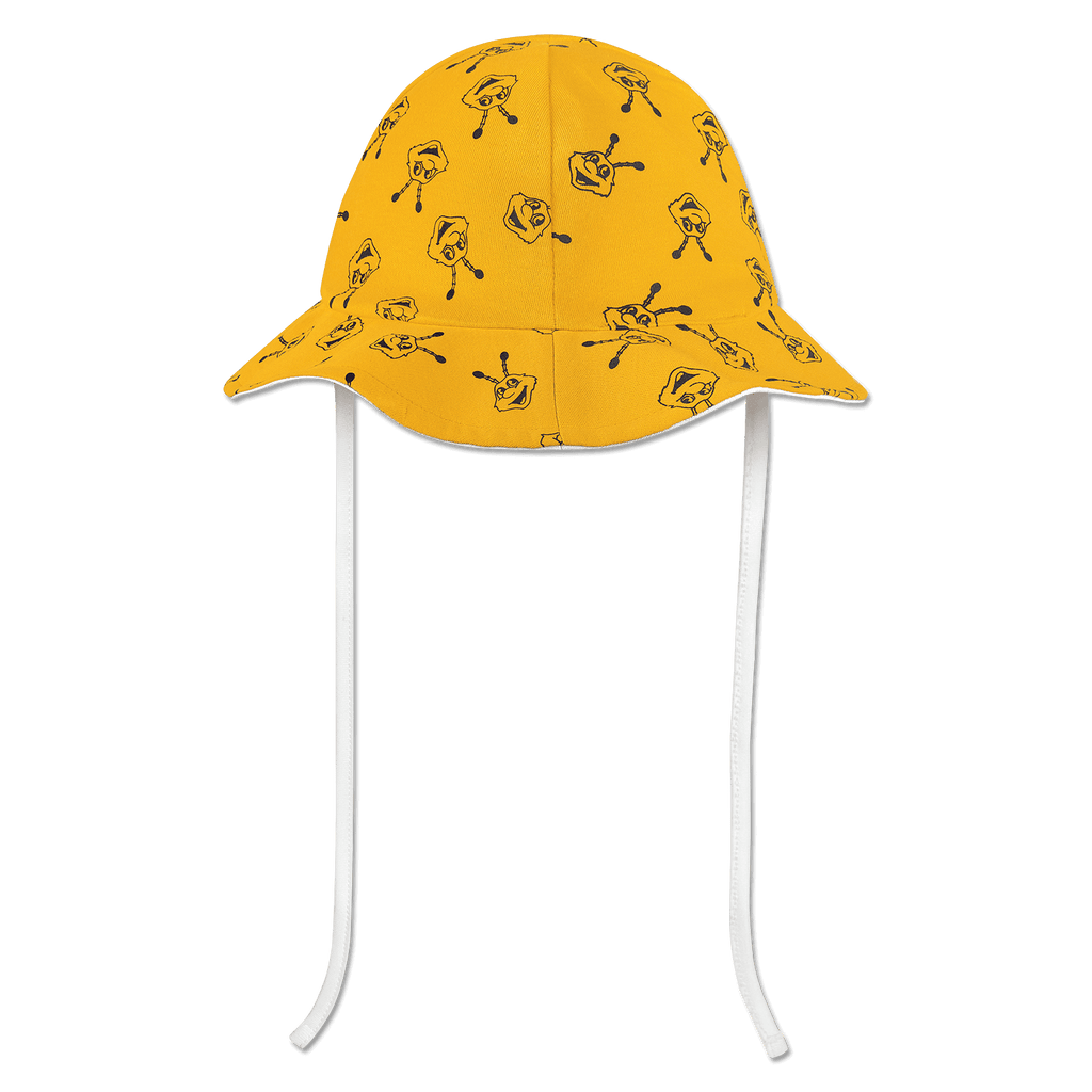 Casquette réversible jaune du BVB pour bébés, avec motif EMMA noir et jaune et rubans blancs, article de supporters du Borussia Dortmund.
