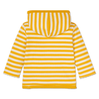 Veste réversible du BVB pour bébés et jeunes enfants, à rayures jaunes et blanches, avec capuche. Vue de dos.
