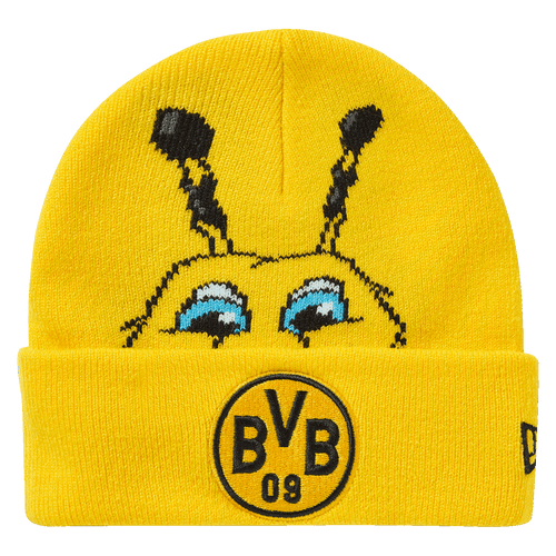 Die gelbe BVB-Mütze von New Era für Kleinkinder zeigt ein EMMA-Motiv sowie das ikonische BVB 09 Logo und ist ein perfektes Accessoire für junge Borussia Dortmund Fans.