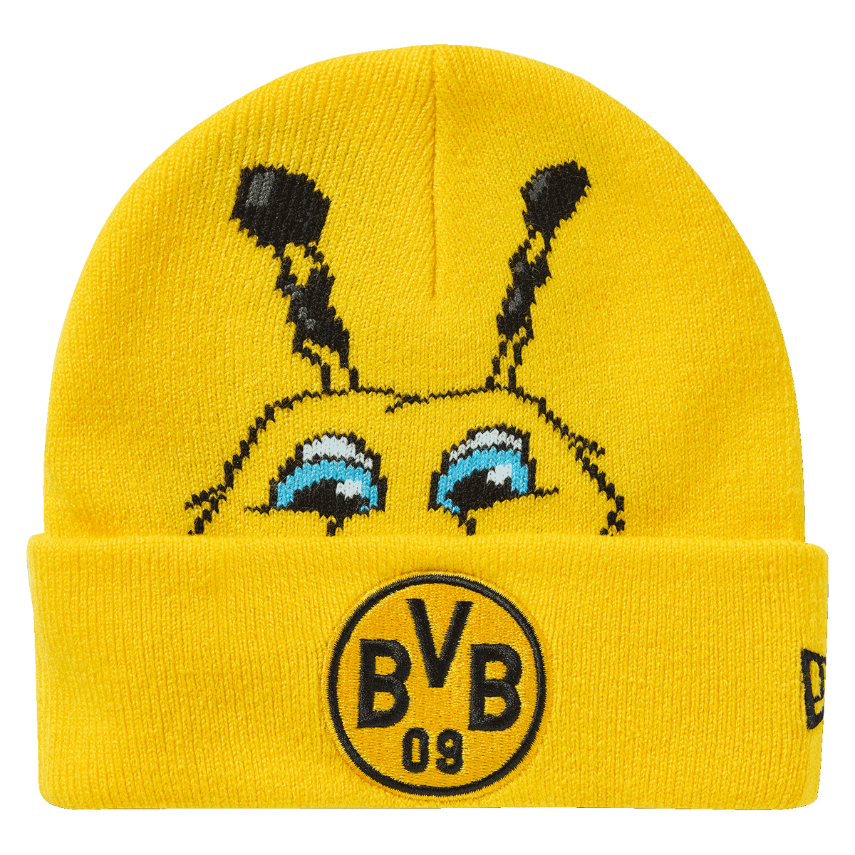 Die gelbe BVB-Mütze von New Era für Kleinkinder zeigt ein EMMA-Motiv sowie das ikonische BVB 09 Logo und ist ein perfektes Accessoire für junge Borussia Dortmund Fans.