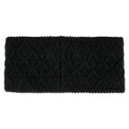 Gestricktes schwarzes BVB-Stirnband für Damen, ein stilvolles und warmes Accessoire für Fans von Borussia Dortmund.