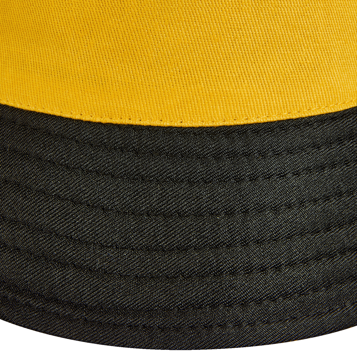 Black-and-yellow BVB fisherman's hat with a striking design—the perfect stylish accessory for Borussia Dortmund fans.