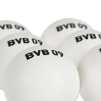 6个装白色乒乓球，印有黑色BVB 09标志，多特蒙德球迷专用乒乓球。