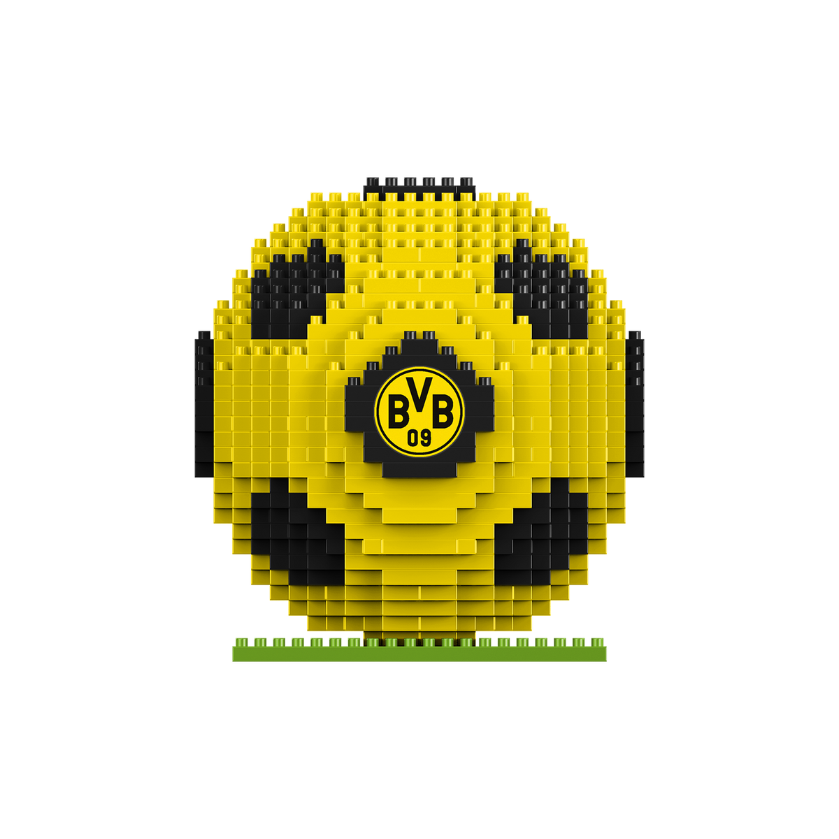 Kit da calcio del BVB nei colori nero e giallo con il logo del BVB, perfetto come articolo per tifosi o oggetto da collezione per i sostenitori del Borussia Dortmund.