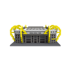 Maquette miniature du SIGNAL IDUNA PARK du BVB aux couleurs noir et jaune, idéale pour les supporters du Borussia Dortmund.