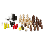 BVB-Spielesammlung mit Schachfiguren, Spielsteinen sowie schwarzgelben Würfeln. Perfekt für Fans von Borussia Dortmund.