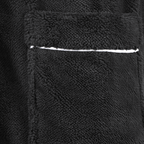 Accappatoio nero e morbido del BVB da uomo con dettaglio della tasca, ideale per i tifosi del Borussia Dortmund.