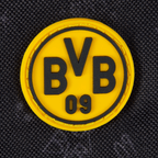 Porte-monnaie noir du BVB à porter en bandoulière pour enfants, orné d'un logo BVB jaune bien visible et de l'inscription « BVB 09 ».