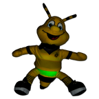 Leuchtendes BVB-Nachtlicht in Form des Maskottchens EMMA, trägt ein schwarzgelbes Trikot, ideal als Fanartikel oder Kinderzimmerdeko.