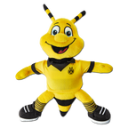 Das BVB-Kuscheltier EMMA trägt ein schwarzgelbes Trikot mit BVB-Logo und ist ein beliebtes Nachtlicht und Fanartikel.