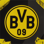 Artículos para aficionados del BVB: placa metálica de alta calidad con el logotipo del BVB en negro y amarillo e imágenes del estadio. Perfecta para los aficionados del Borussia Dortmund.