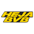 Magnete del BVB nei colori nero e giallo con la grande scritta “Heja BVB”, ideale come gadget per i tifosi e come decorazione.
