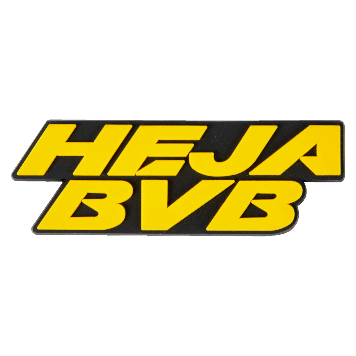 BVB-Magnet in schwarzgelber Optik mit großem Schriftzug 'Heja BVB', ideal als Fanartikel und Dekoration.