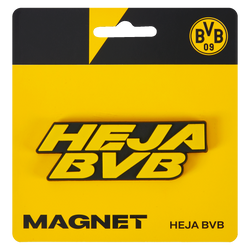 这款印有“Heja BVB”字样的黑黄双色多特蒙德磁铁，是多特蒙德球迷的完美周边。