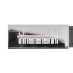 Borussia Dortmund keychain featuring a stylized image of SIGNAL IDUNA PARK in a black-and-silver design—the perfect accessory for BVB fans.