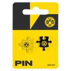 Coffret de pin's du BVB composé de deux puzzles aux couleurs noir et jaune, ornés de l'emblème du BVB, présentés dans un emballage assorti aux couleurs du club.