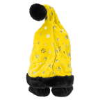 Il berretto nero e giallo del BVB, con fiocchi di neve argentati e pompon nero, è un accessorio allegro e vivace per i tifosi del Borussia Dortmund, perfetto per la stagione invernale.