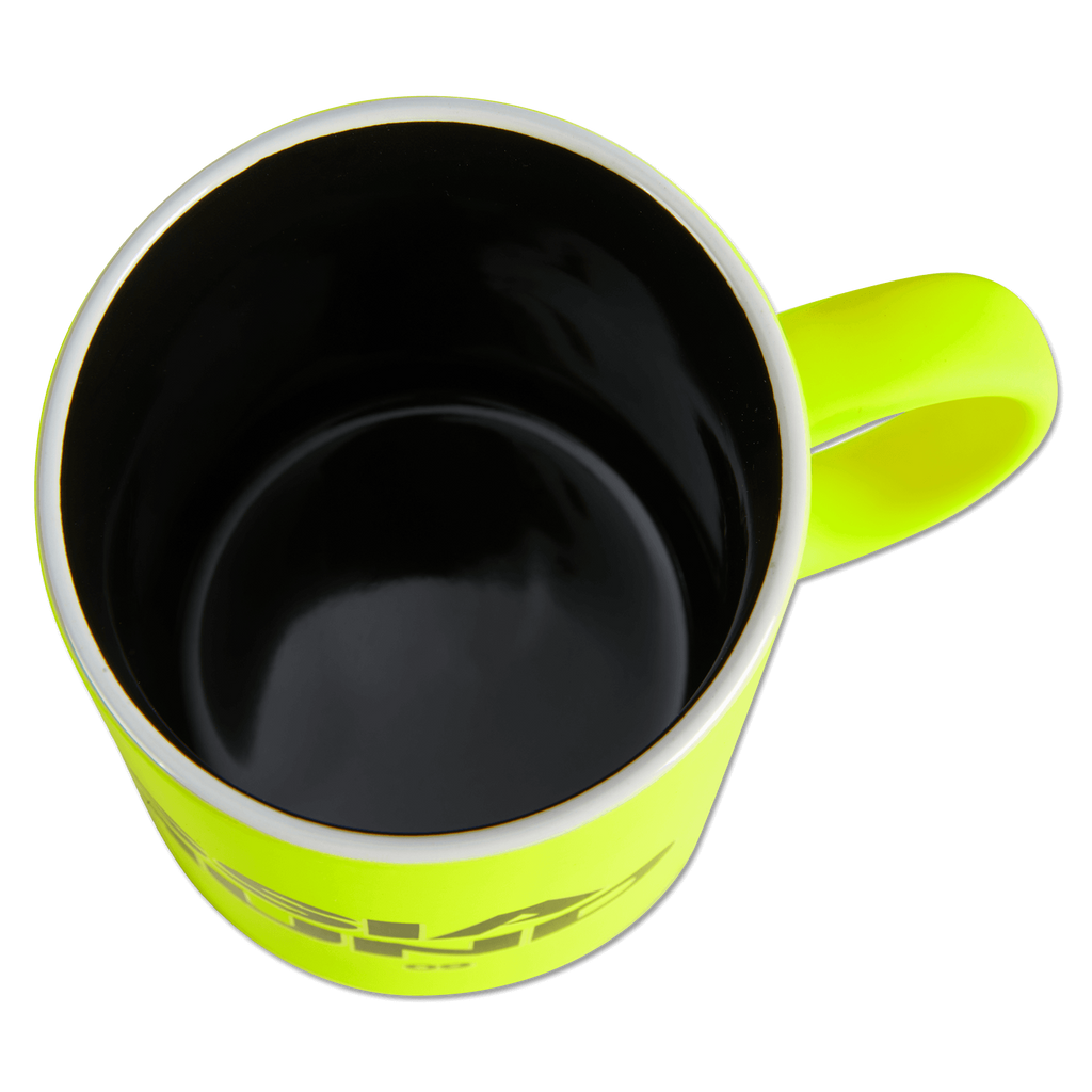 Tazza del BVB di un giallo brillante con il logo della squadra, ideale per i tifosi del Borussia Dortmund.
