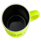 Tazza del BVB di un giallo brillante con il logo della squadra, ideale per i tifosi del Borussia Dortmund.