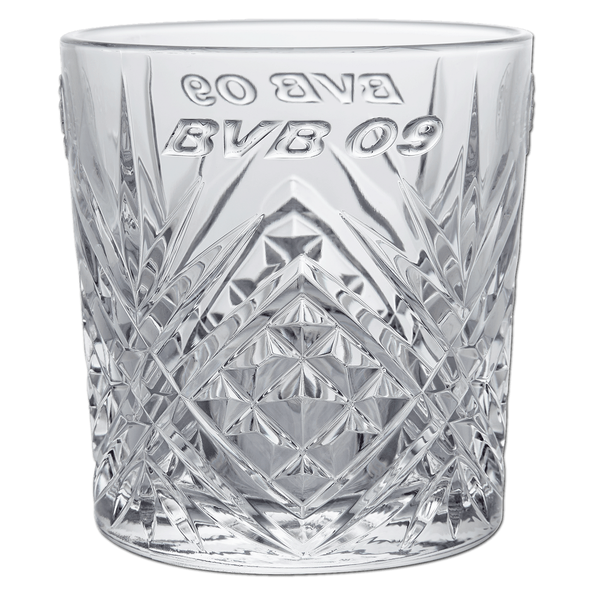 Hochwertiges 2er-Set BVB-Kristallgläser mit feiner Gravur des BVB 09-Logos und dekorativem Rautenmuster. Perfekt als stilvolles Fan-Accessoire oder Geschenk.