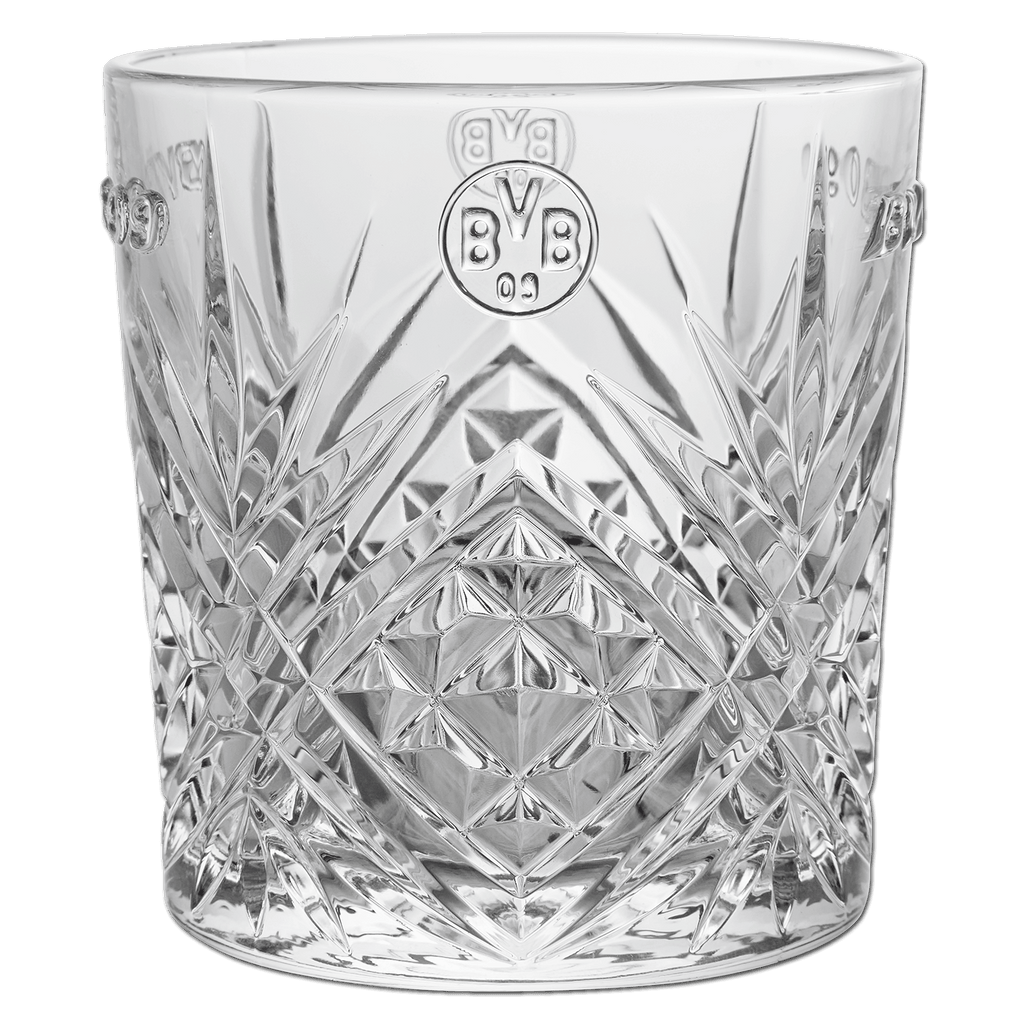 Set da 2 bicchieri del BVB con un elegante design in cristallo e il logo del Borussia Dortmund inciso, ideali per i tifosi e come oggetti da collezione.