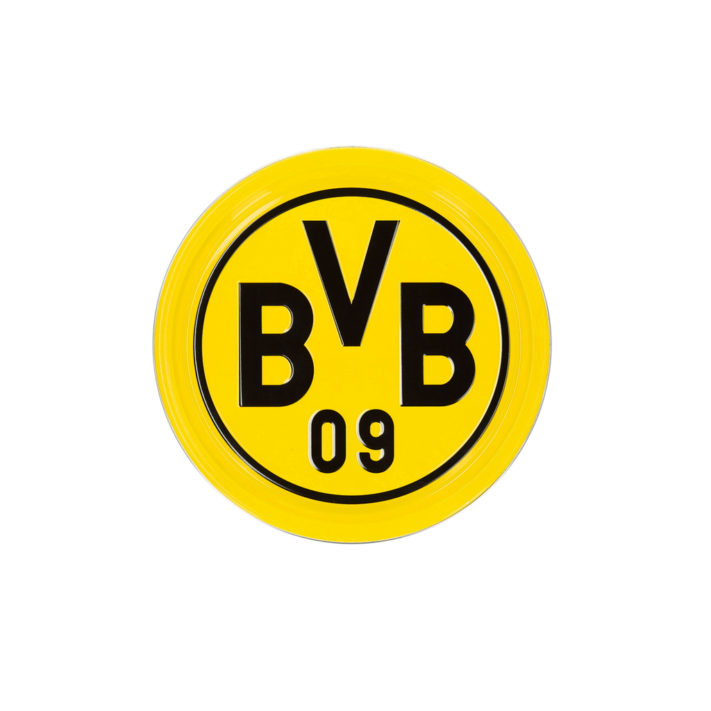 The iconic round BVB logo in black and yellow, featuring black lettering that reads "BVB 09" on a yellow background—perfect for BVB fans.