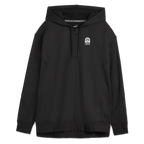 Sweat à capuche noir BVB x PUMA « Gym Zip » pour femme, avec fermeture éclair sur toute la longueur et emblème BVB apparent sur la poitrine, idéal pour le sport et les loisirs