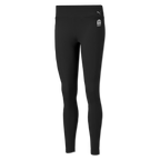 Schwarze BVB x PUMA Gym Tight für Damen, figurbetonte Sportleggings mit BVB-Logo und PUMA-Logo, optimale Passform für Sport und Freizeit.