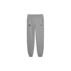 Pantalones informales grises del BVB de la línea Essential para niños, con cintura elástica, bolsillos laterales y logotipos negros del BVB y de PUMA.