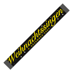 Sciarpa nera del BVB con la scritta gialla “Weihnachtssingen” e la data “8 dicembre 2024”, decorata con motivi a forma di stella, perfetta per i canti natalizi del 2024.