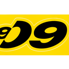 Tarjeta adhesiva «Heja BVB» con diseño en negro y amarillo y el número 09, un artículo muy popular entre los aficionados del Borussia Dortmund.